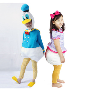 儿童cos唐老鸭与黛西短袖 幼稚园团体舞台演出服 万圣节服装 影楼