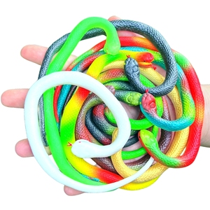 软胶仿真小蛇套装儿童玩具迷你可爱彩色弹力假蛇吓人恶搞动物模型