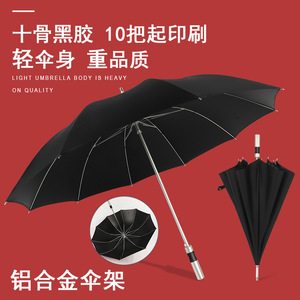铝合金伞骨架雨伞不生锈的长杆长伞直柄防紫外线自动遮阳伞大号