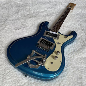 专业定制1965 Mosrite类小脚丫电吉他蓝色带摇杆支持代发guitar