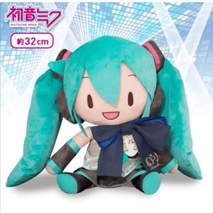 日本代购初音未来雪fufu玩偶蝴蝶结可爱毛绒公仔樱花娃娃生日礼物