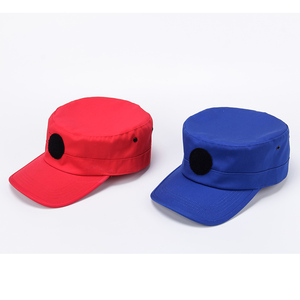新款速干救援队平顶帽蓝色红色作训帽防静电帽子厂家直销可定制