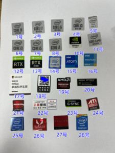 原装酷睿十代 10代core i5 i7 i9 win10贴纸 电脑 笔记本 CPU标签