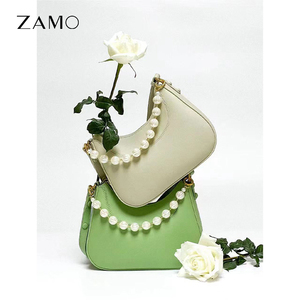 ZAMO2023新款腋下包小众斜挎串珠包时尚斜挎小香风包女
