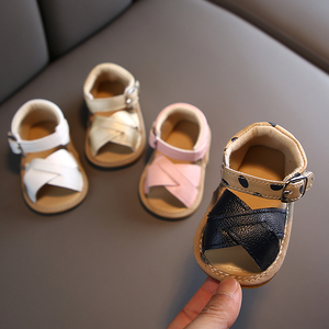 夏季女宝宝0--1岁婴儿软胶底凉鞋防滑婴儿鞋透气学步鞋室内防滑