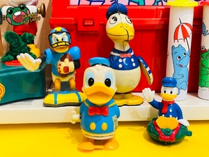 现货日本中古昭和玩具迪士尼发条铁皮玩具唐老鸭古董玩具收藏