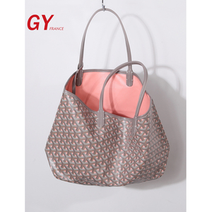 法国GY170anniversary周年限定款灰粉托特包亚麻帆布tote购物袋女