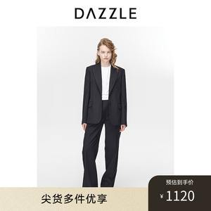 DAZZLE地素黑色西装裤春秋装新款通勤休闲裤宽松裤子长裤西裤女