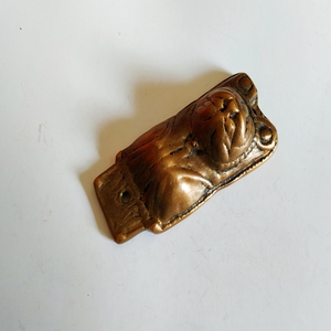 西藏文玩杂项民俗金属物件利马铜老铜件雪狮吊坠挂件饰品民族风