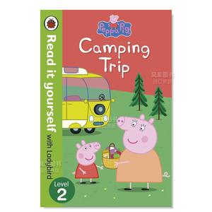 【预 售】小猪佩奇:露营之旅 【Read it yourself with Ladybird】Peppa Pig: Camping Trip: Level 2英文儿童分阶阅读原版图书外