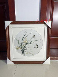 纯手工新款精品苏州刺绣画苏绣成品挂画玄关装饰画3535 兰花