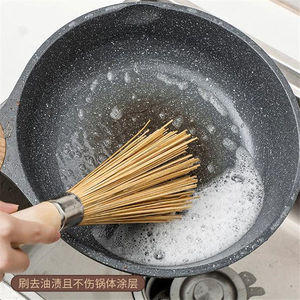 竹子锅刷竹刷老式家用天然环保厨房用品不伤锅长竹丝帚柄清洁刷子