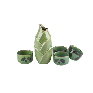 熊猫屋PANDAHOUSE创意手工陶瓷茶杯醉水礼盒茶具套装家用送礼现代