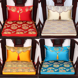 中式古典沙发坐垫抱枕腰枕红木椅垫加厚海绵座垫椅垫定做靠垫套装