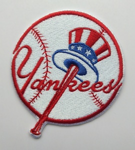 MLB纽约扬基队徽Yankees棒球刺绣补丁贴电脑绣花布贴背胶臂章
