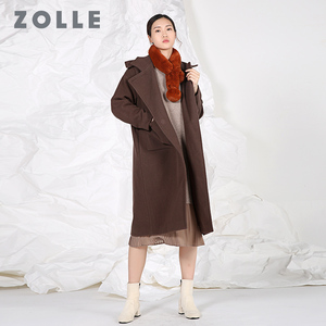 ZOLLE因为毛呢大衣女2019年新款呢子大衣 流行原创设计英伦风女装