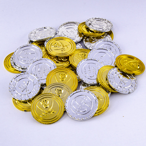 皮纳塔填充物加勒比海盗派对宝藏金币玩具钱币游戏币筹码活动道具