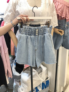 韩国东大门2024夏季新款时尚减龄气质高腰显瘦花苞牛仔裤女短裤潮