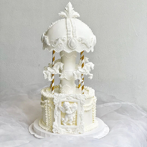 Diy木马天使相框宝石欧式浮雕蛋糕造型硅胶模具