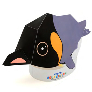手工折纸DIY拼装立体3D纸质模型南极企鹅帽子面具儿童玩具制作