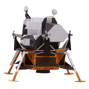 儿童手工折纸DIY拼装立体3D纸质模型阿波罗登月航天舱太空火箭