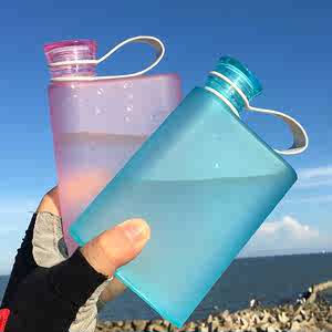 迷你水瓶塑胶水樽扁平水壶便携轻便男运动小容量口袋水杯随身杯子