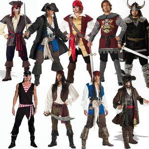 化妆舞会万圣节服装cos杰克船长服成人男海盗服装 加勒比海盗服装