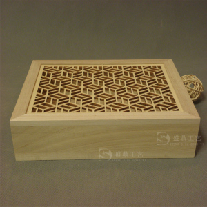 木质包装盒高档实木收纳盒桐木镂空花纹礼品木盒定ZAKKA收盒