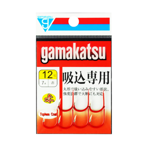 日本进口伽玛卡兹鱼钩吸入专用赤红色有倒刺伽马C1SS5鲤鱼垂钓钩