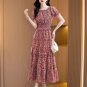 杭州高贵连衣裙子女夏季妈妈时尚高端奢华装品牌欧货洋气质莲衣群