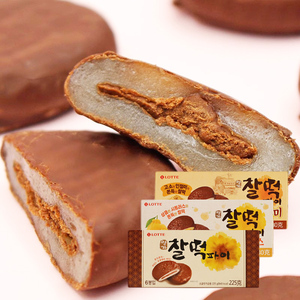 韩国进口零食品Lotte乐天巧克力打糕豆粉巧克力夹心180g巧克力糯