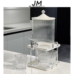日本潮牌JM冷水壶带龙头耐高温家用3.5L大容量玻璃水壶果茶壶套装
