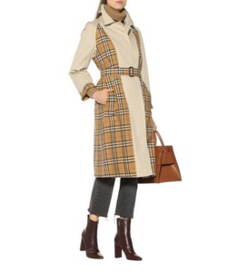 美国正品代购 Burberry 高端女装 经典时尚优雅大方格子超范风衣