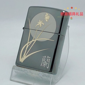 之宝Zippo打火机14年底刻韩版黑冰四君子之兰花ZBT-1-62A男士礼品