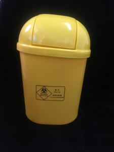 医疗棉签筒 医院用黄色废物桶 利器盒小废液桶 5升垃圾棉签桶