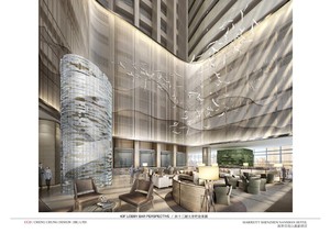 CCD设计深圳中州南山万豪酒店全套cad施工图纸效果图方案摄影实景