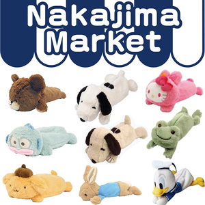 日本正版NAKAJIMA玩偶笔袋彼得兔维尼史努比学校熊可爱软萌大容量