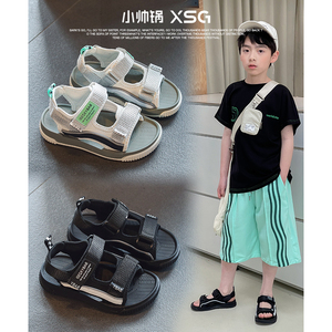 小帅锅男童运动凉鞋2024年夏季新款韩版休闲鞋洋气鞋子软底沙滩鞋