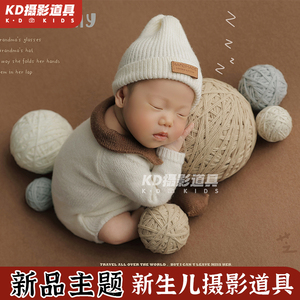 kd摄影道具满月照婴儿宝宝拍照服装INS风新生的儿衣服月子照z514