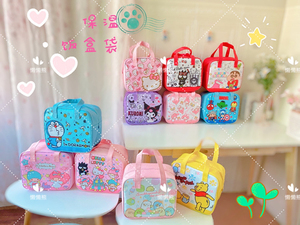 日式保温包 大容量手提饭盒袋 卡通可爱学生餐袋水壶袋便携妈咪包