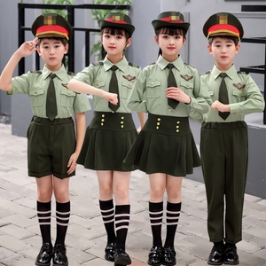 儿童舞蹈套装警察服小交警角色扮演运动会小海军演出小学生合唱服