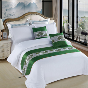 床旗床尾巾宾馆酒店床上用品民宿客房布草现代简约欧式床围巾抱枕
