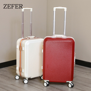 zefer结婚行李箱女红色20寸小型登机新款拉杆箱24密码旅行皮箱子