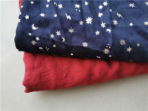 1.45米宽纯棉星星印花斜纹人造棉布料 夏季服装面料 两色 5元/米