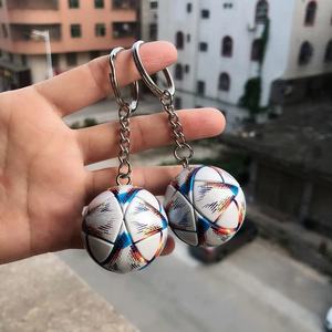 2022年卡塔尔世界杯比赛用球足球仿真钥匙扣球迷纪念品小礼品挂件