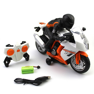 儿童遥控摩托车玩具充电漂移旋转特技遥控车高速赛车模型男孩礼物