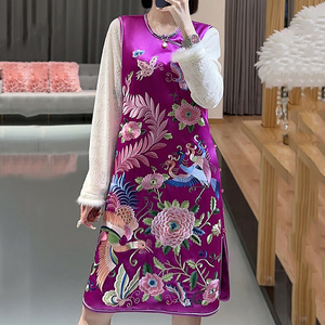 新中式女装唐装旗袍刺绣马甲中国风马褂盘扣背心汉服改良版连衣裙