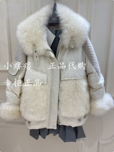 mikibana米可芭娜正品国内代购 皮草羽绒外套M14DT3562吊牌4399