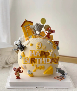 猫和老鼠蛋糕装饰摆件卡通公仔汤姆与杰克儿童生日烘焙配件插件