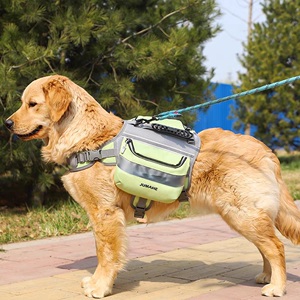 大狗狗背包牵引绳自己背的包背心式大型犬户外书包双包金毛萨摩包